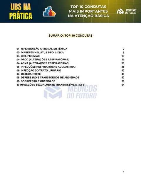 Primeira página do Guia de Condutas na UBS 2026