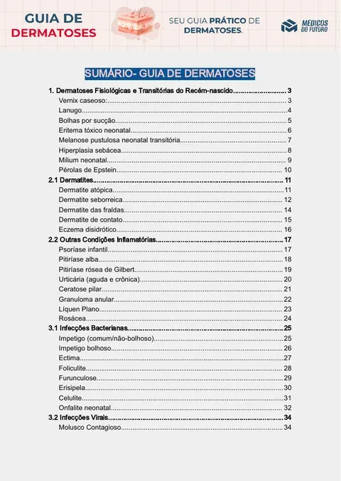 Página do Guia de Dermatoses 2026