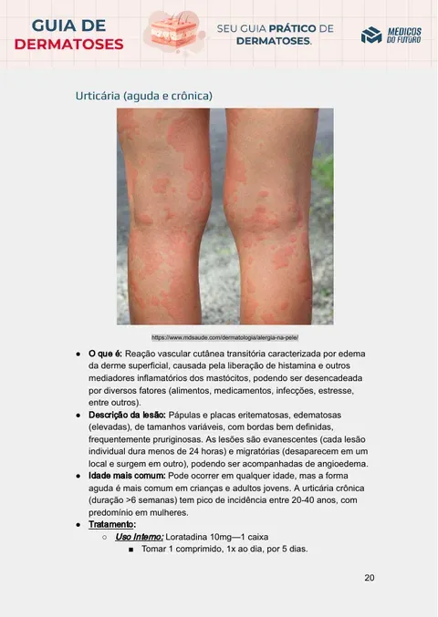 Página do Guia de Dermatoses 2026