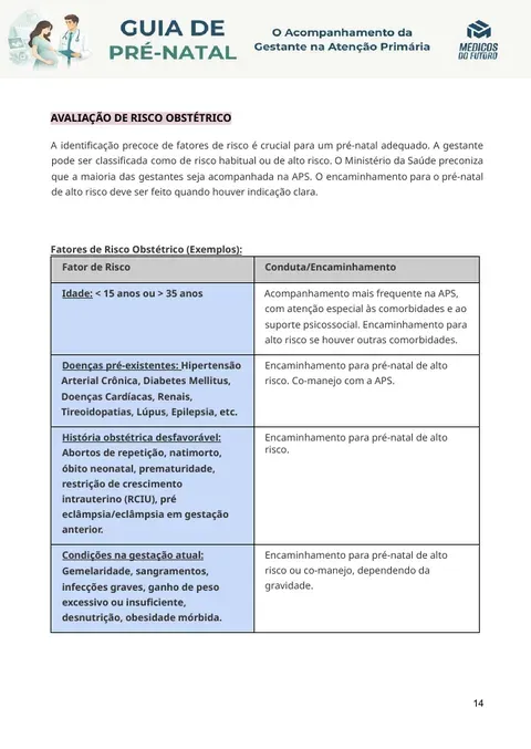 Página do Guia de Pré-Natal 2026