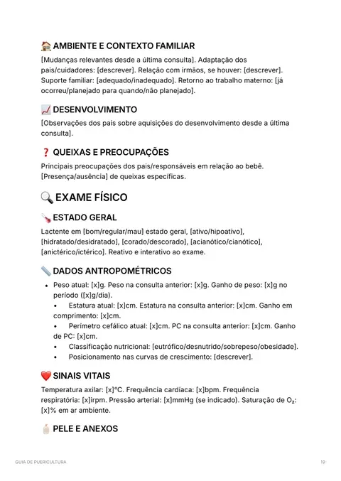 Página do Guia de Puericultura